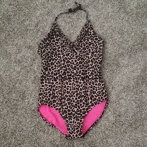 Girls Cheetah One Piece Swimsuit